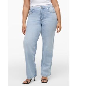 Good American Jeans X Zara Colab Relaxed 90’s Jean Plus Size SZ 28